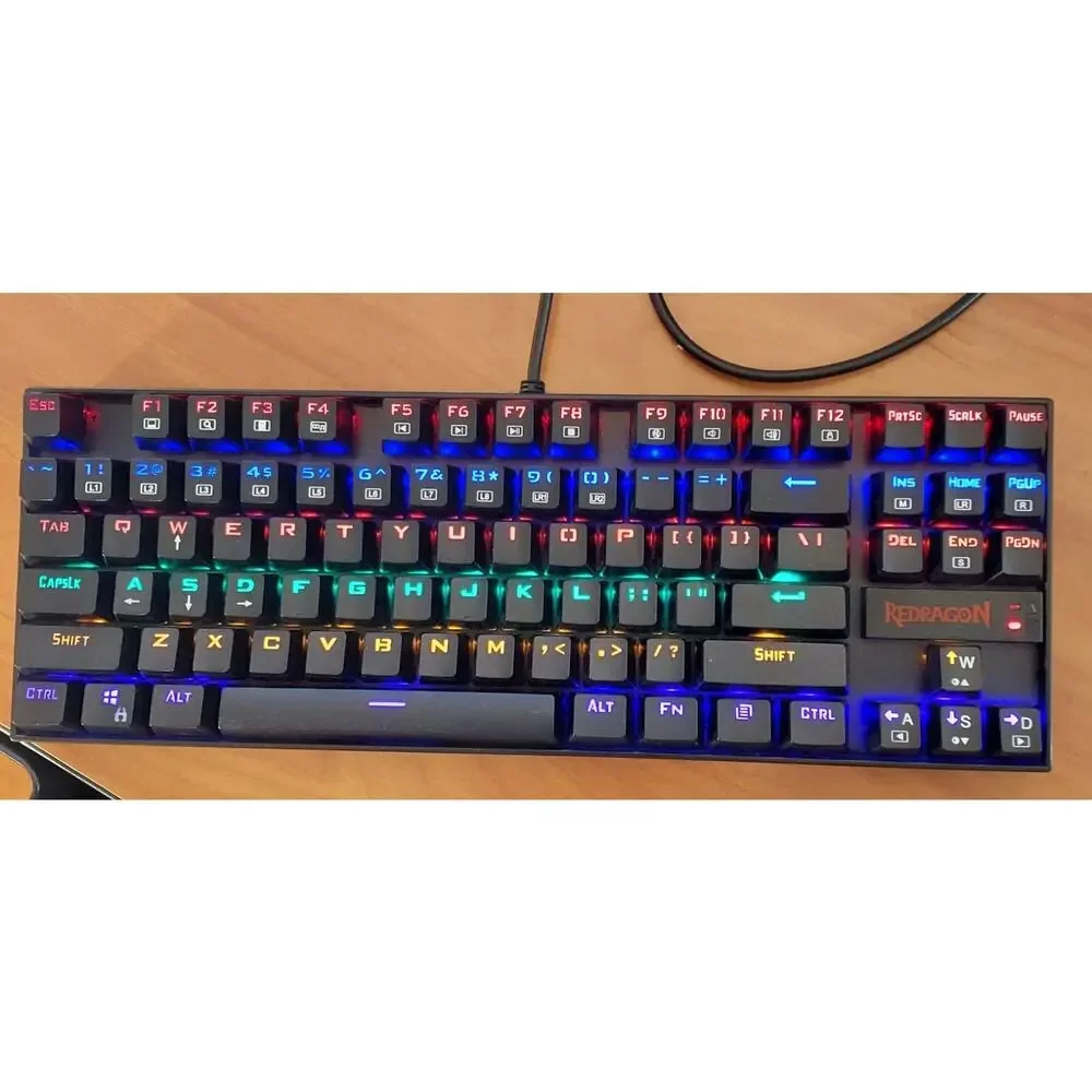 KUMARA Gaming Keyboard REDRAGON K552 LED Backlit Wired Mechanical 87 Key Black